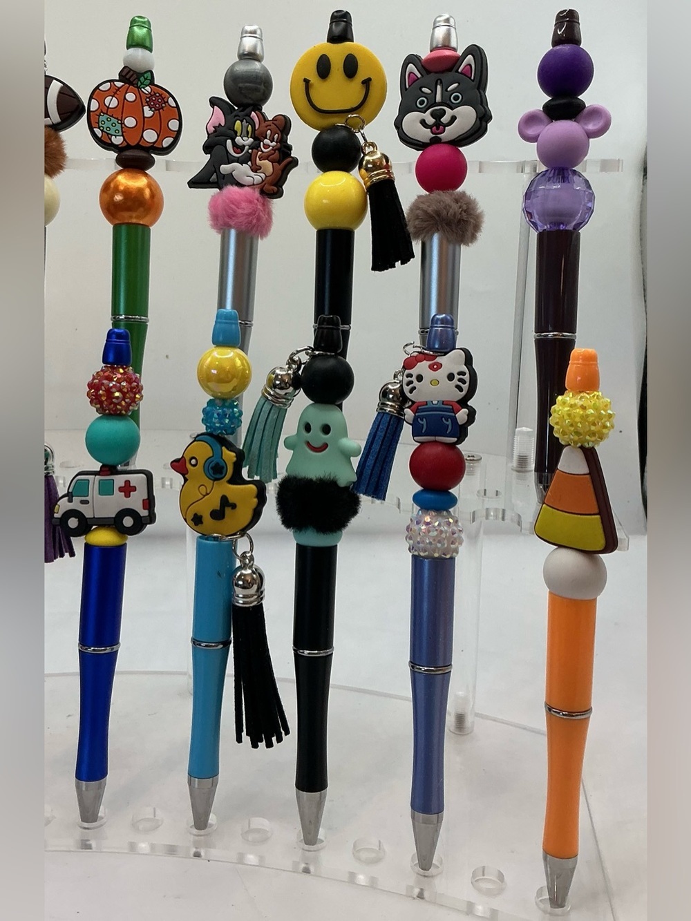 10 KIDS PENS-BEADED HANDMADE RANDOM BUT SUGGESTED - Picture 11 of 13